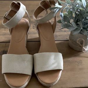 J. Crew 2 1/2 in wedge espadrille with ankle strap